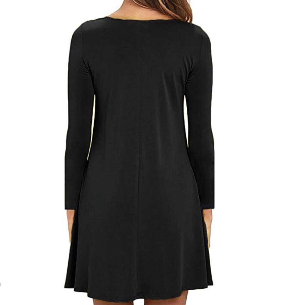 Women’s Long Sleeve Pocket Casual Swing Dress Sz M - Picture 4 of 7